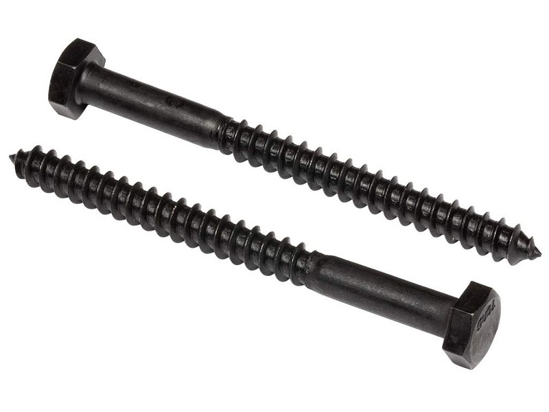 MAKERS BOLT 1/4" x 3" Stainless Steel Hex Lag Bolts (10 pcs) Black Oxidized in USA by Makers Bolt - Image 1